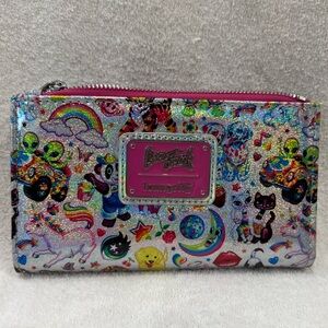 Loungefly x Lisa Frank AOP Irridescent Snap Wallet